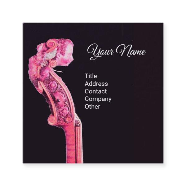 CLASSIC MUSIC STRING INSTRUMENT Violin Scroll Pink Square