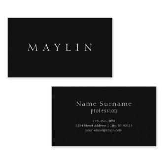 Classic Name or Word | Black & White