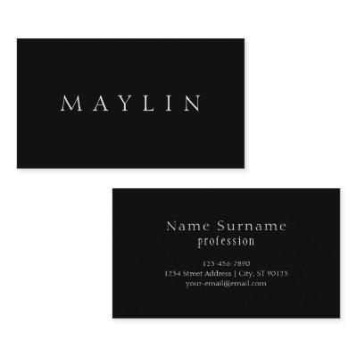 Classic Name or Word | Black & White