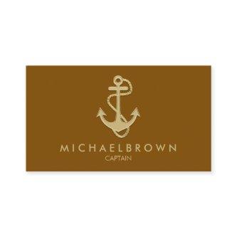 Classic Nautical Anchor brown