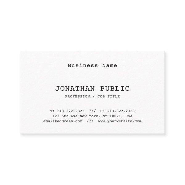 Classic Nostalgic Look Elite Minimalistic Plain