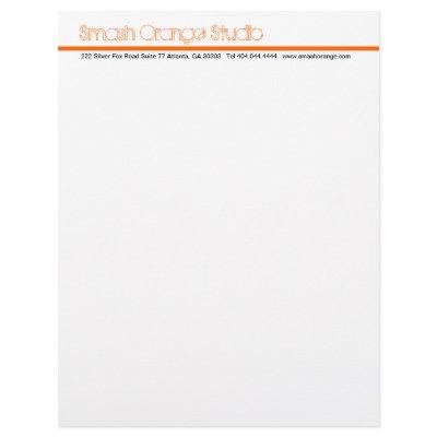 Classic Orange Divider Letterhead 3