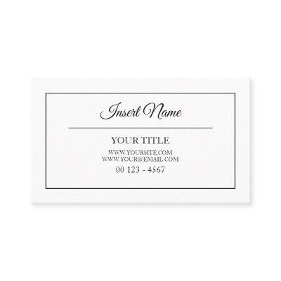 Classic Plain Professional Black nd White Framed