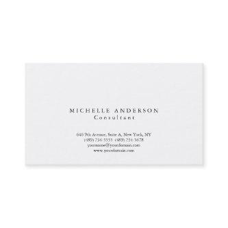 Classic Plain White Simple Professional Minimalist