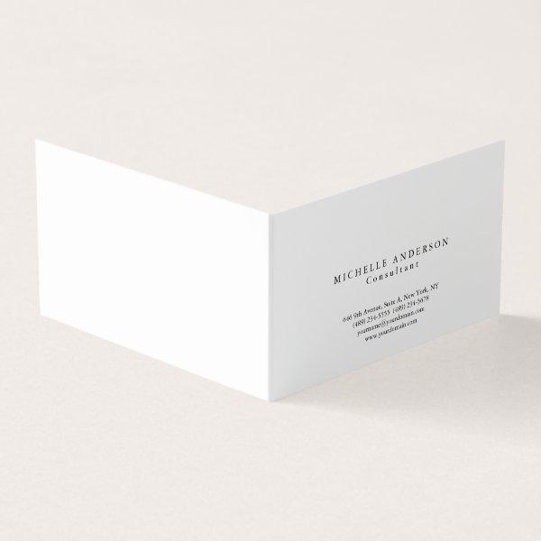 Classic Plain White Simple Professional Minimalist