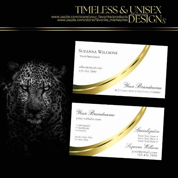 Classic Plain White with Decorative Gold Decor