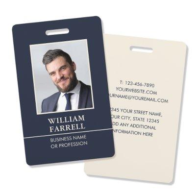 Classic Professional ID Blue-Black Ivory Security Badge
