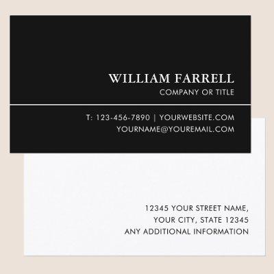 Classic Professional Luxury Black White