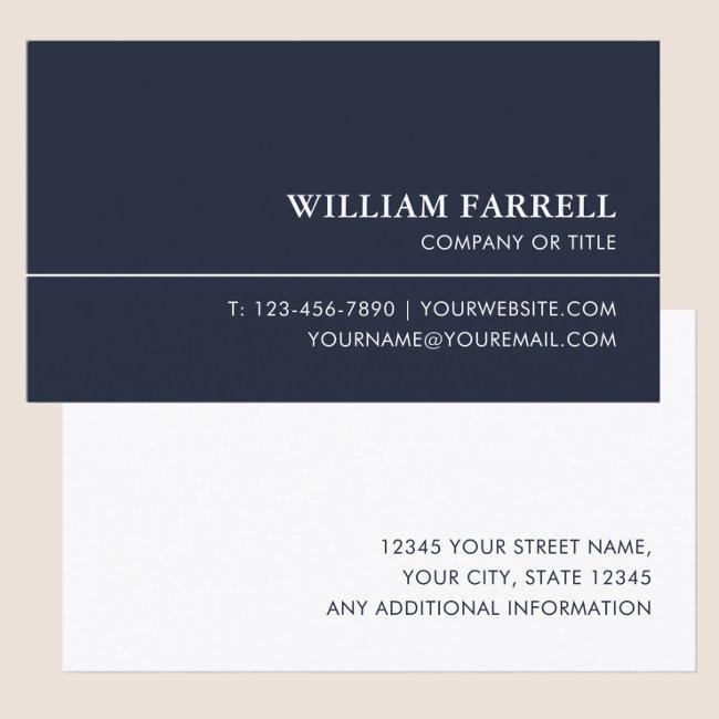Classic Professional Luxury Blue-Black White