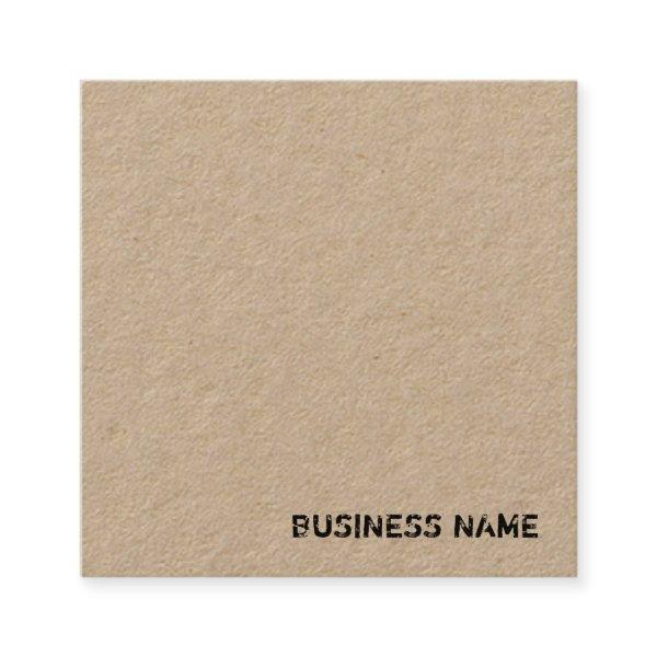 Classic Real Kraft Paper Template Distressed Text Square