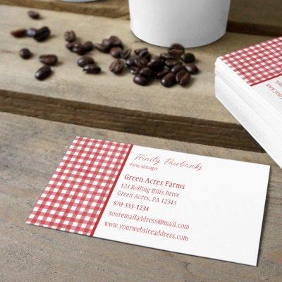 Classic Red and White Gingham Plaid