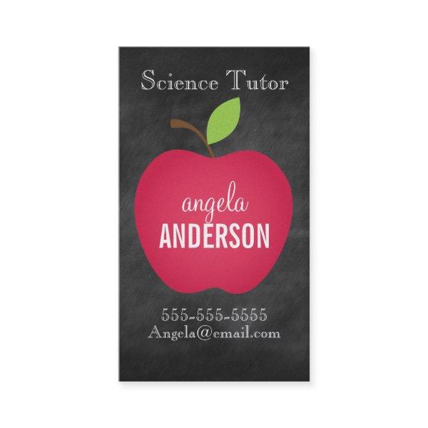 Classic Red Apple Chalkboard Teacher