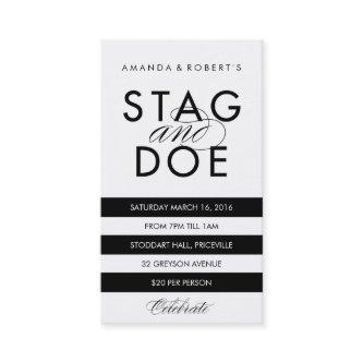 Classic Stripe Stag & Doe Ticket, Black