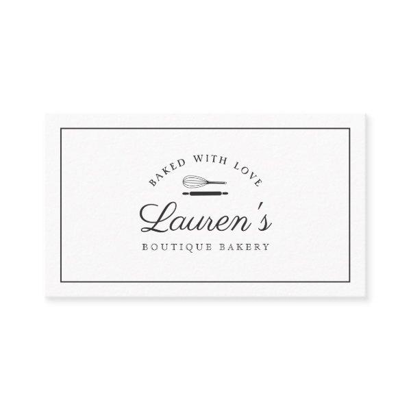 Classic Style Home Bakery Logo Baked with Love