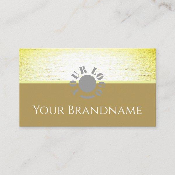 Classic Sunset Yellow Ocean Beige Color with Logo