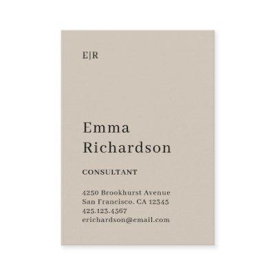 Classic Text with Monogram | Neutral Beige