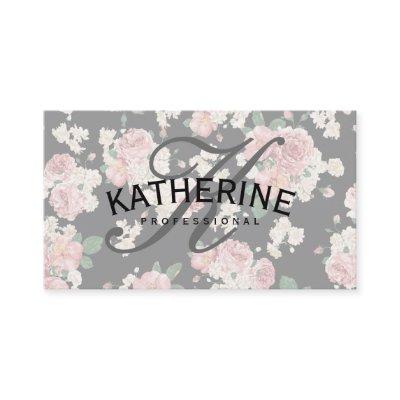 Classic Vintage Flower Pattern with Arc Text