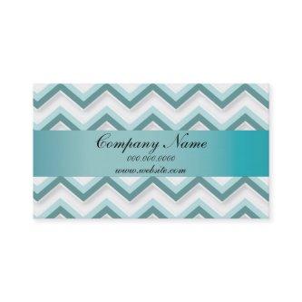 Classic White and Teal Zigzag Pocket 2019 Calendar