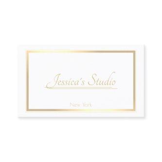 Classic White Trendy Golden Frame Every Business