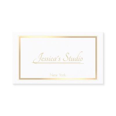 Classic White Trendy Golden Frame Every Business