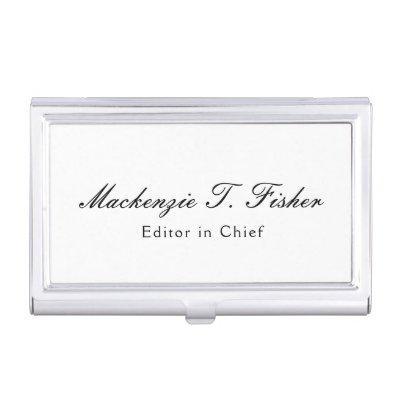 Classical Calligraphy Elegant Plain Simple White  Case