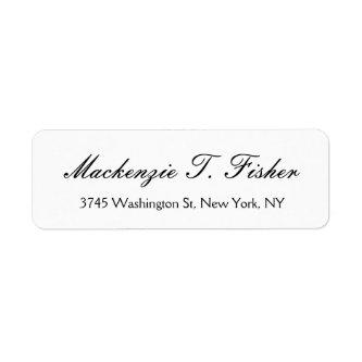 Classical Calligraphy Elegant Plain Simple White Label