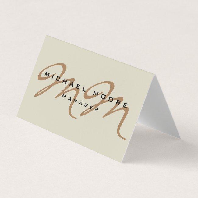Classical Calligraphy Monogram Pastel Color