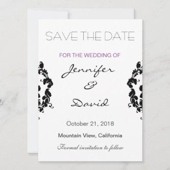Classical Damask Exclusive Wedding Invitation