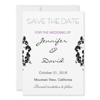 Classical Damask Exclusive Wedding Invitation