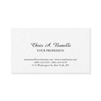 Classical Elegant Plain Simple White