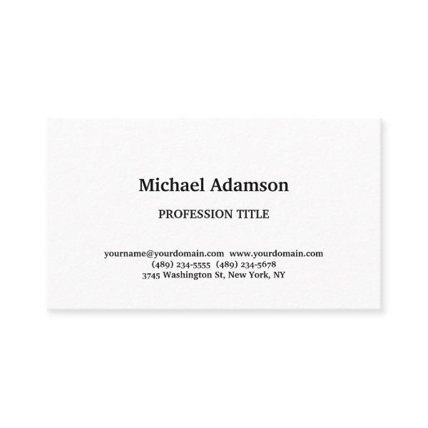 Classical Elegant Plain Simple White