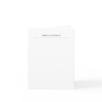 Classical Minimalist Professional Plain Note Card
