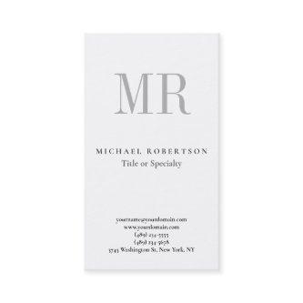 Classical Monogram Grey White Minimalist Plain