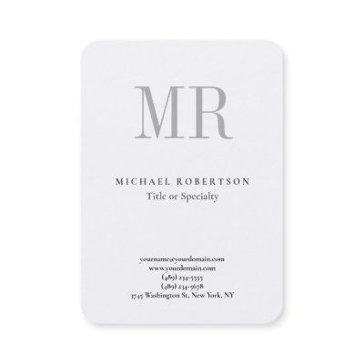 Classical Monogram Grey White Minimalist Plain