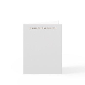 Classical Personalized Customized Minimalist Note Card