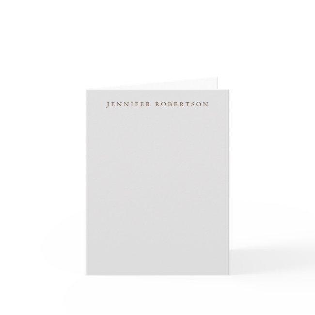 Classical Personalized Customized Minimalist Note Card