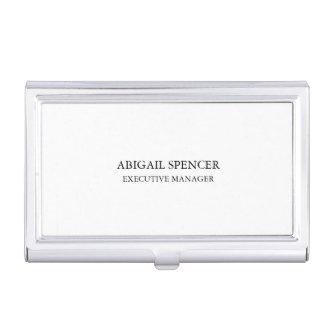 Classical Plain Simple Black White Professional  Case