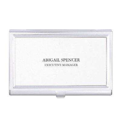 Classical Plain Simple Black White Professional  Case