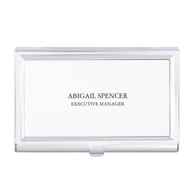 Classical Plain Simple Black White Professional  Case