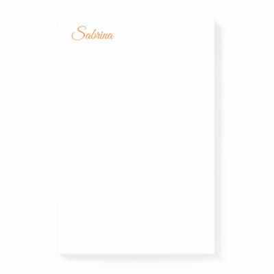 Classical Plain Simple Clean Professional Name Post-it Notes