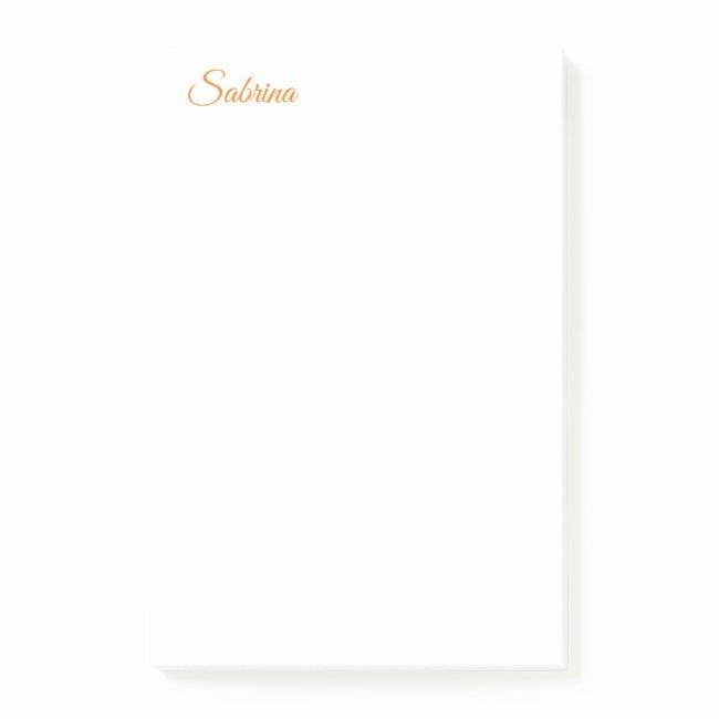 Classical Plain Simple Clean Professional Name Post-it Notes