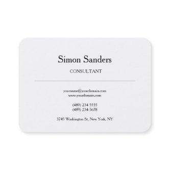Classical Retro Plain Simple Minimalist White