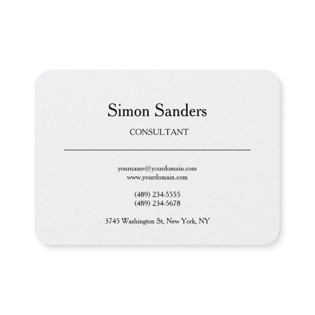 Classical Retro Plain Simple Minimalist White