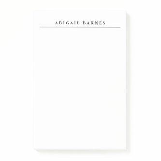 Classical Retro White Minimalist Professional Post-it Notes