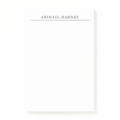 Classical Retro White Minimalist Professional Post-it Notes