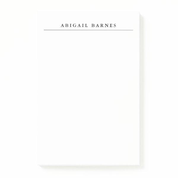 Classical Retro White Minimalist Professional Post-it Notes
