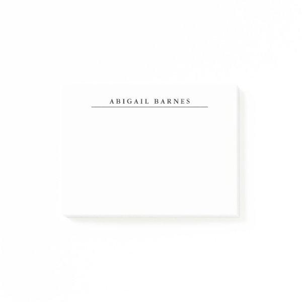 Classical Retro White Minimalist Professional Post-it Notes
