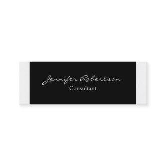Classical Simple Black White Plain Unique Mini