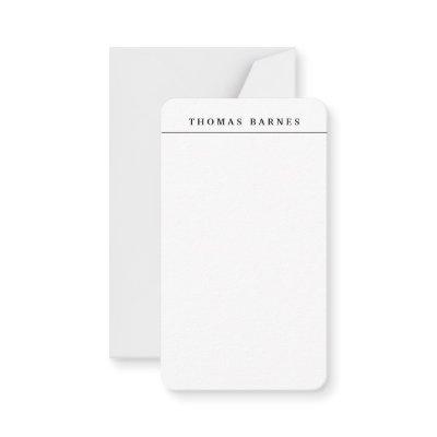 Classical White Minimalist Plain Elegant Note Card