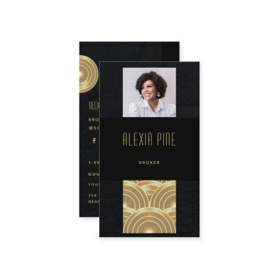 Classy Art Deco Professional Black Gold Photo